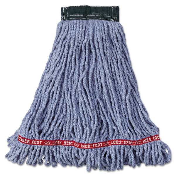Rubbermaid Commercial 5 in Looped-End Wet Mop, Blue, Cotton/Synthetic, PK6, FGA25206BL00 FGA25206BL00 - main
